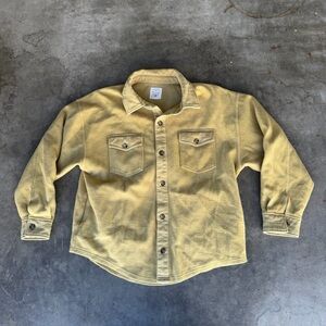 Billabong Men’s Size S Yellow/Gold Sweater Fleece Button Up